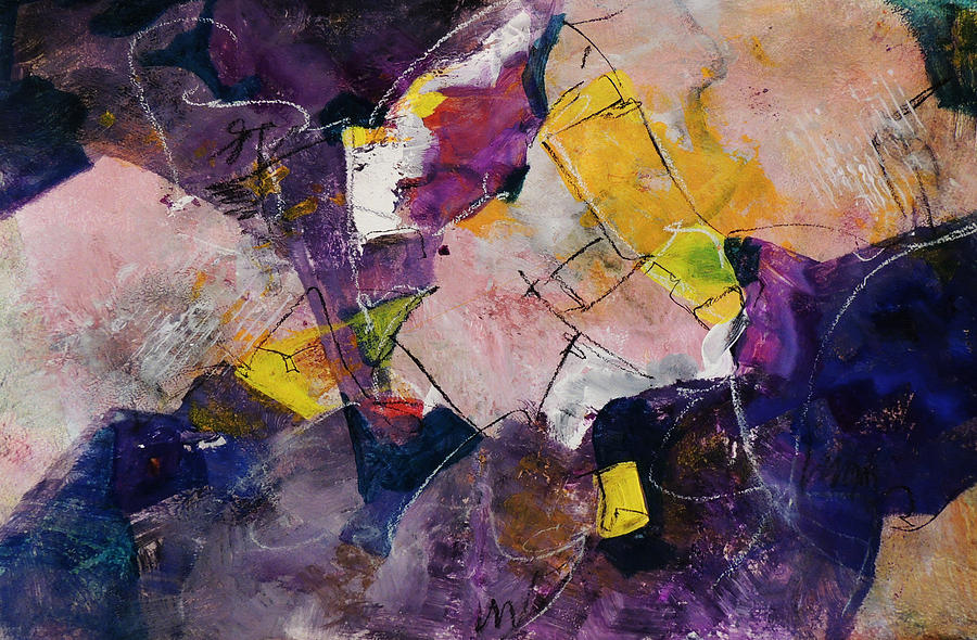 Purple Abstract Painting by Jgyoungmd Aka John G Young MD