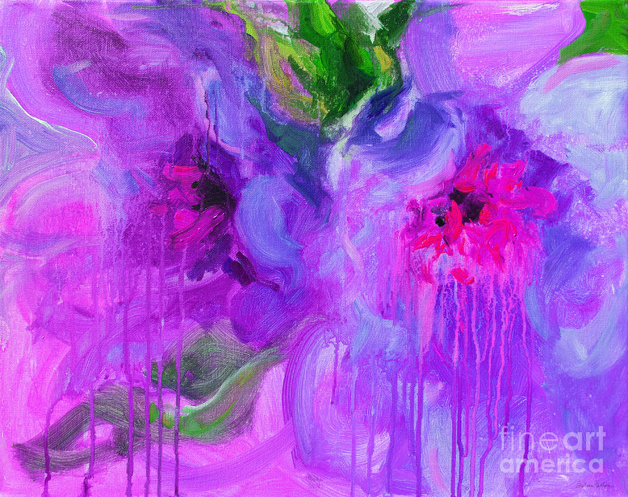 purple background painting ideas