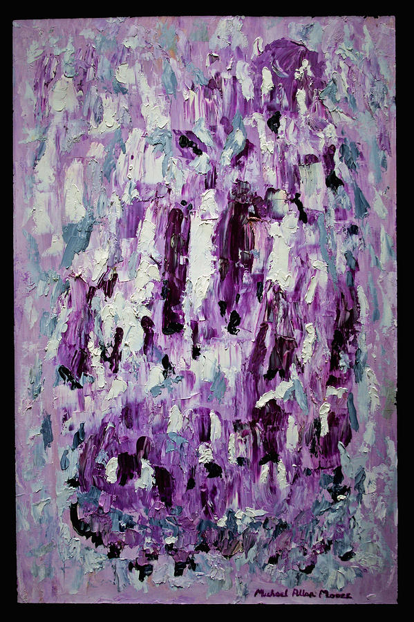 Purple Abstraction Painting by Michael Moore Pixels