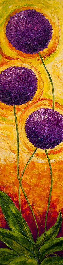 Purple Allium Flowers Painting by Paris Wyatt Llanso