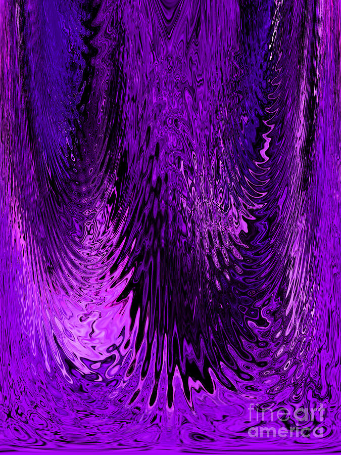 Abstract Digital Art - Purple and Lavender Abstract Water Glass Ripples Waves Unique Art by Minding My  Visions by Adri and Ray