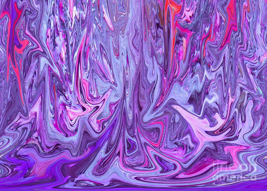 Abstract Digital Art - Purple and Pink Abstract by Minding My  Visions by Adri and Ray