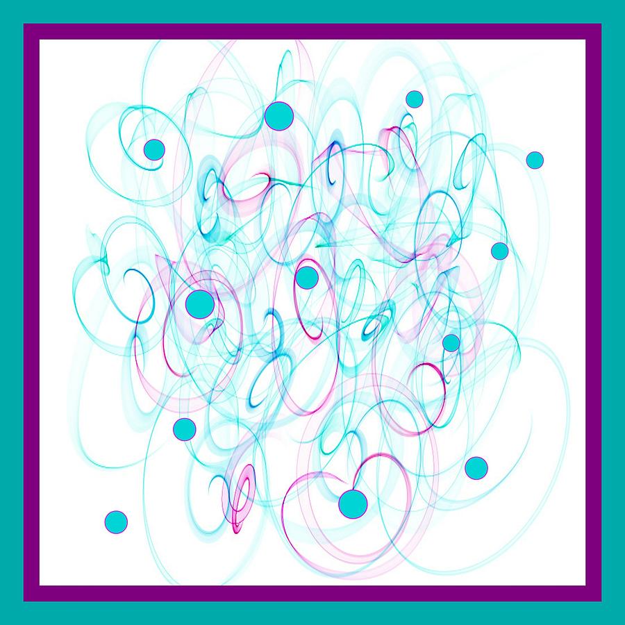 Purple and Teal Abstract Digital Art by Peggy Garr Fine Art America