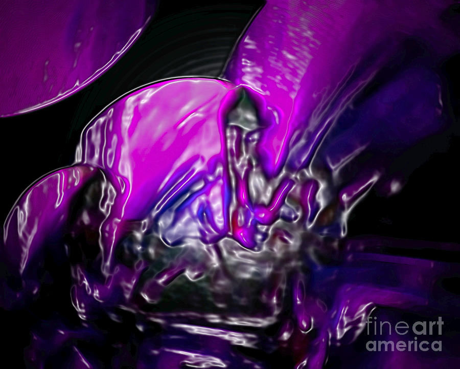Standard Digital Art - Purple Art Abstract by Gayle Price Thomas