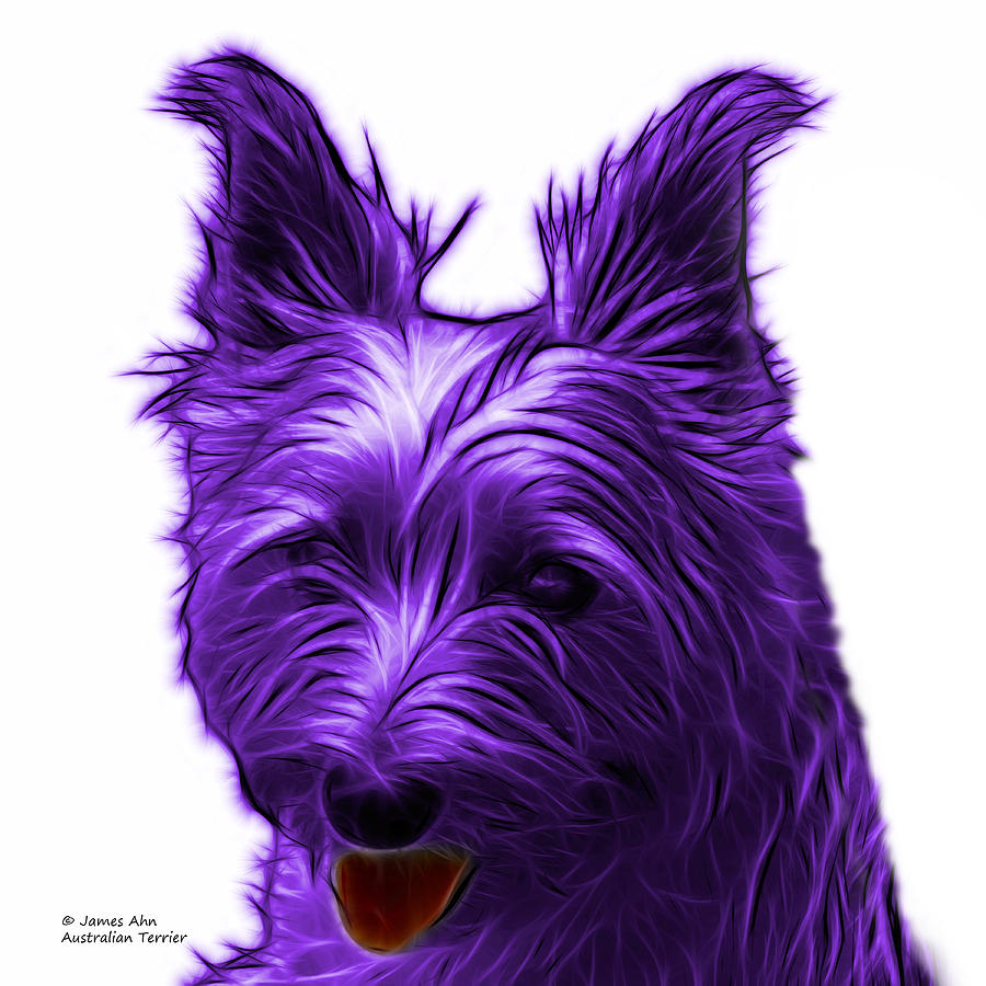 Purple Australian Terrier Pop Art - 6500 FS Digital Art by James Ahn