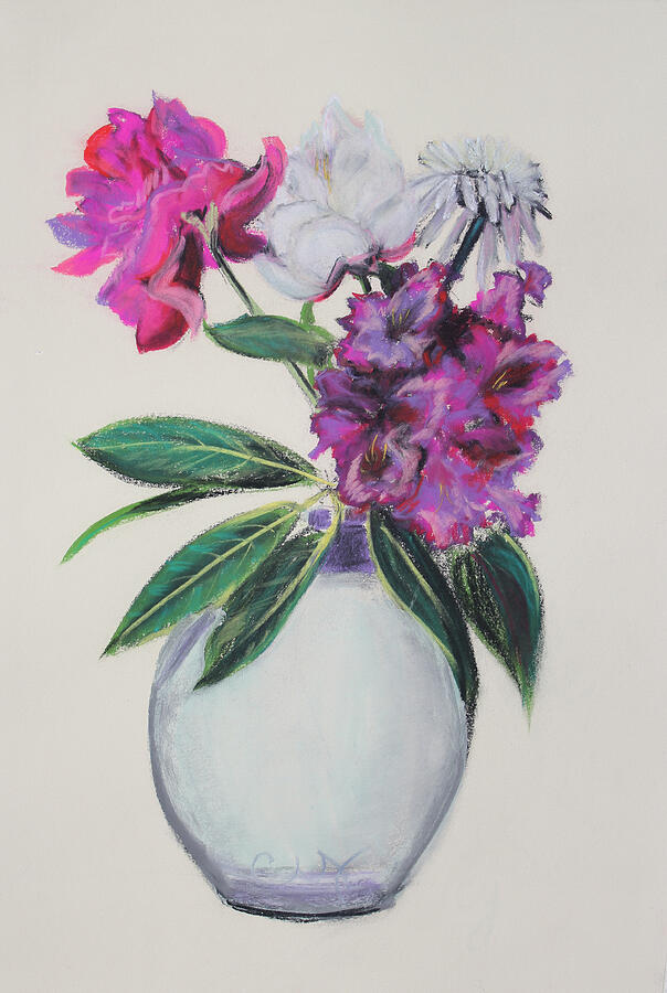 Purple Azalea Spring Bouquet Painting by Asha Carolyn Young