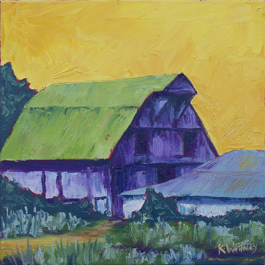 Purple Barn Painting