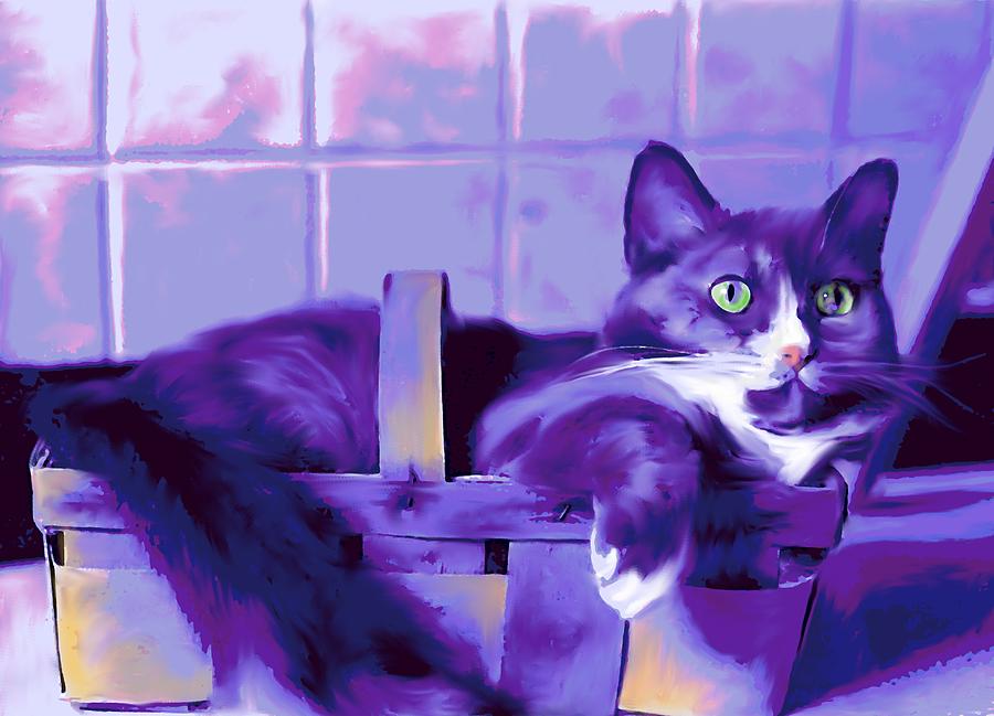Purple Basket Case Digital Art by Mary Armstrong