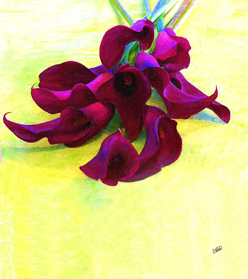 Purple Calla Lillies Painting by Dean Wittle