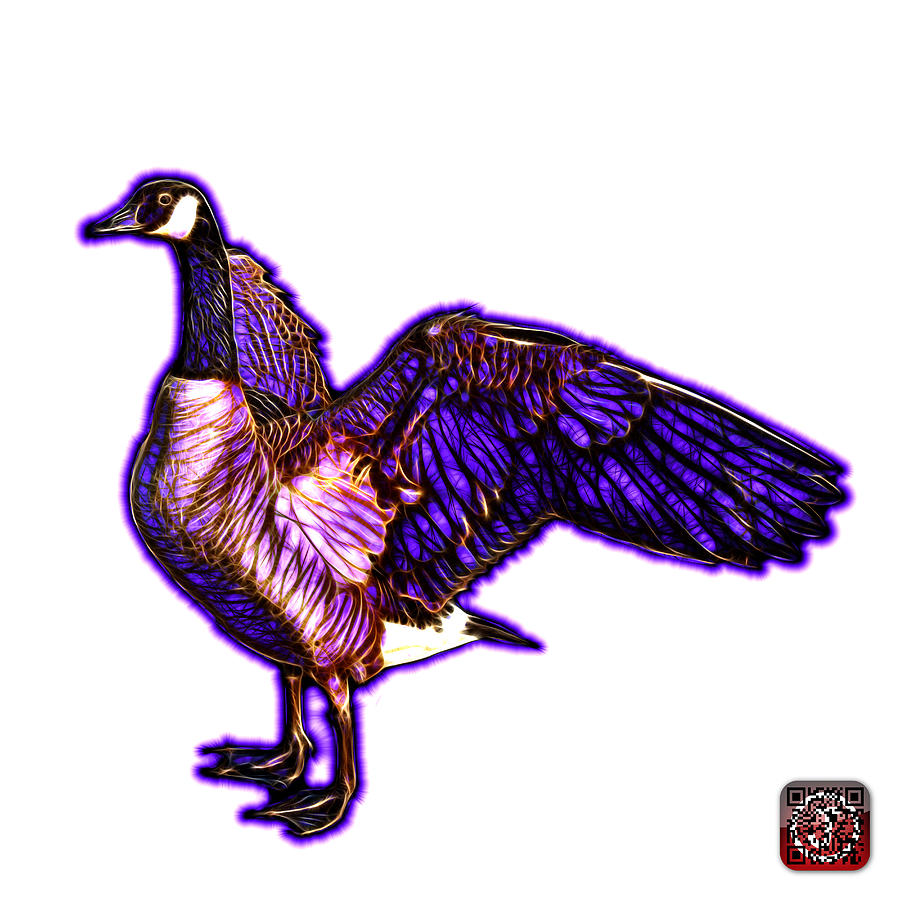 Purple Canada Goose Pop Art - 7585 - WB Mixed Media by James Ahn