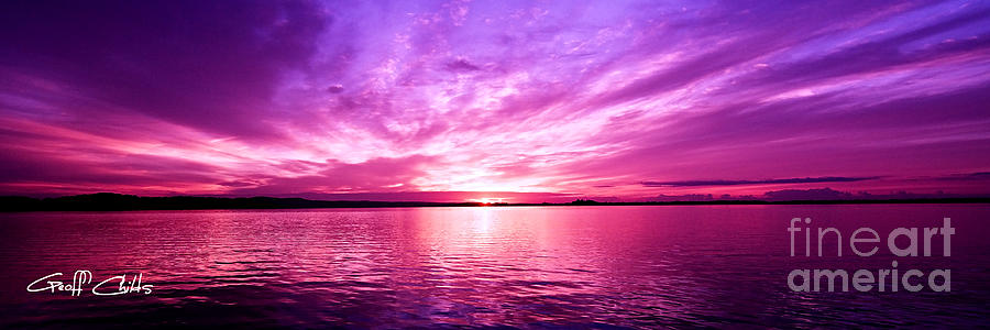 Nature Photograph - Purple Candy .Sunrise by Geoff Childs