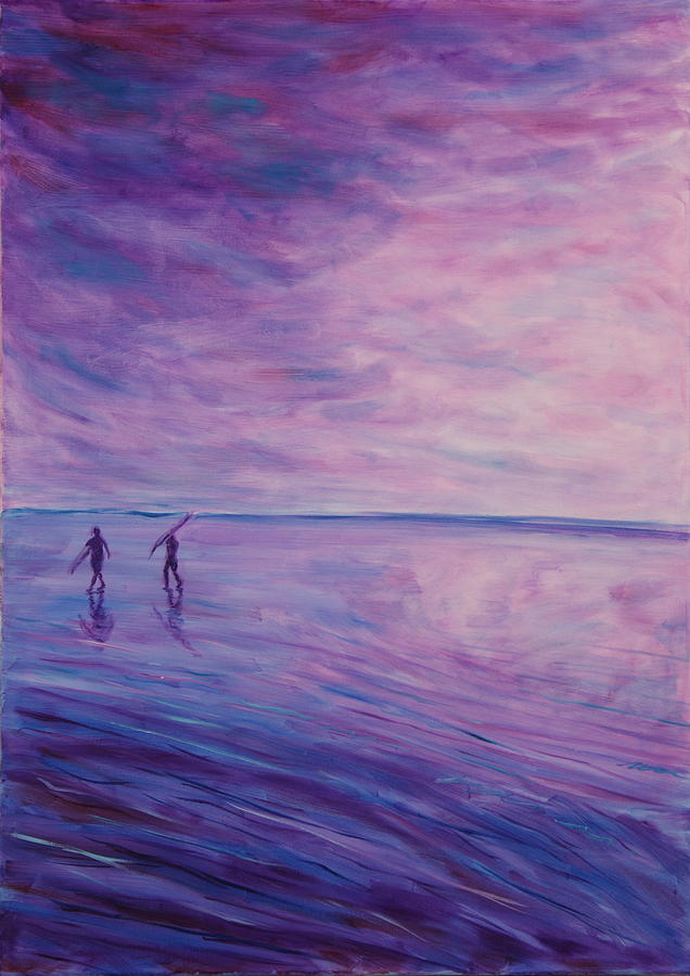 Purple Clouds Painting by Pete Caswell