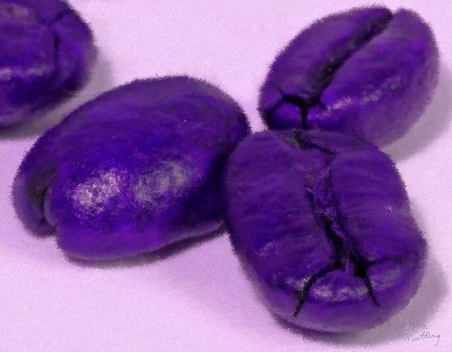 Purple Coffee Beans Painting by Bruce Nutting