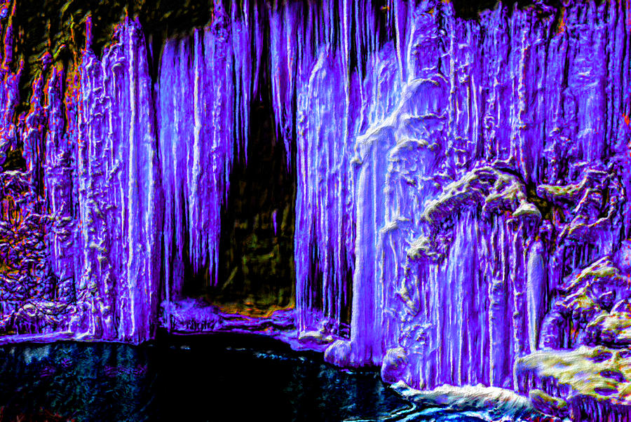 Colorful Painting - Purple Crystal Cave by Bruce Nutting
