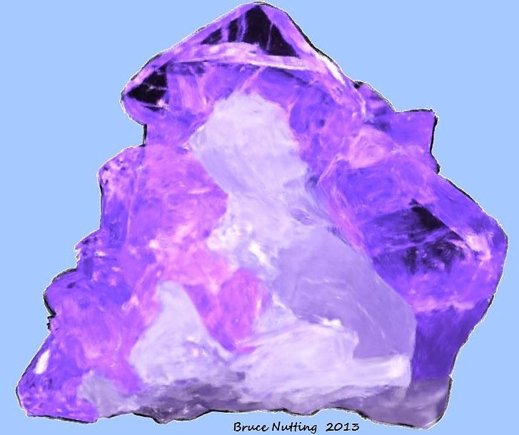 Purple Crystal Quartz Painting by Bruce Nutting