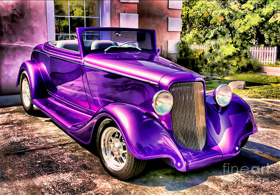 Purple Custom Roadster Photograph by Clare VanderVeen