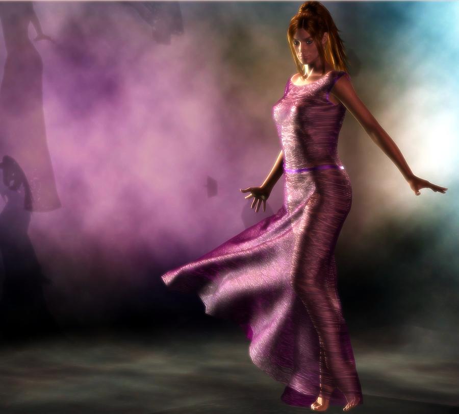 Purple Dancer Digital Art by Kaylee Mason