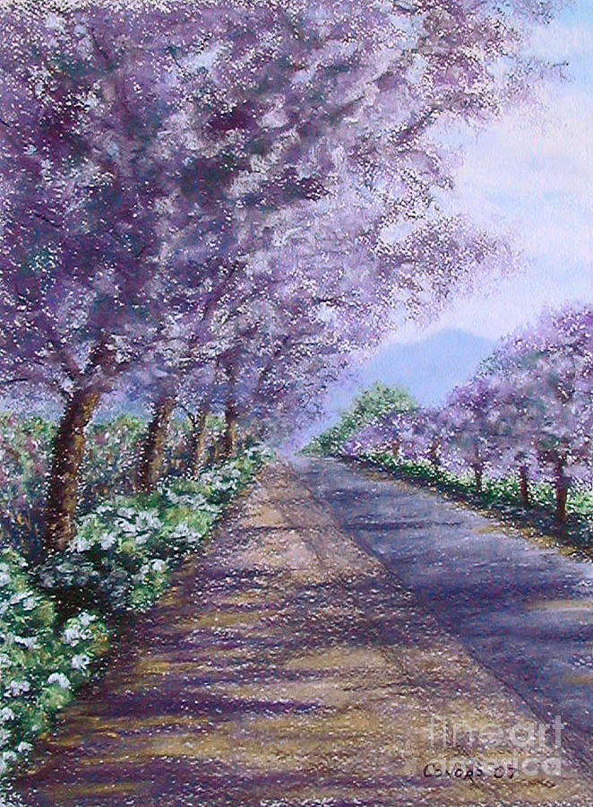 Landscape Painting - Purple Defiance - STOLEN by Stanza Widen Landscape Painting - Purple Defiance - STOLEN by Stanza Widen