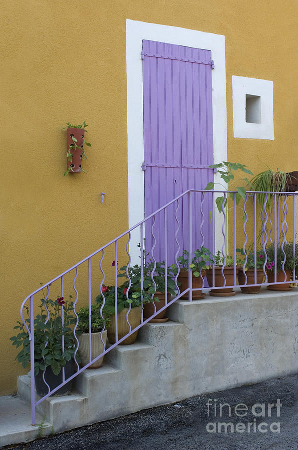Door Photograph - Purple Door in France by John Shaw