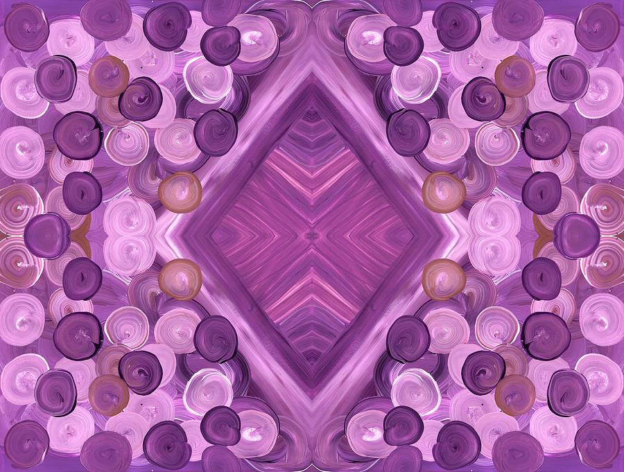 Purple Dreams Diamond Pebbles Painting by Barbara St Jean
