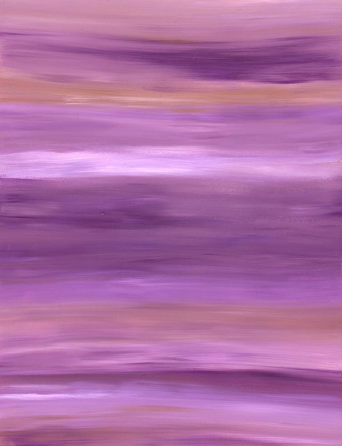Purple Dreams Horizontal Stripes Painting by Barbara St Jean