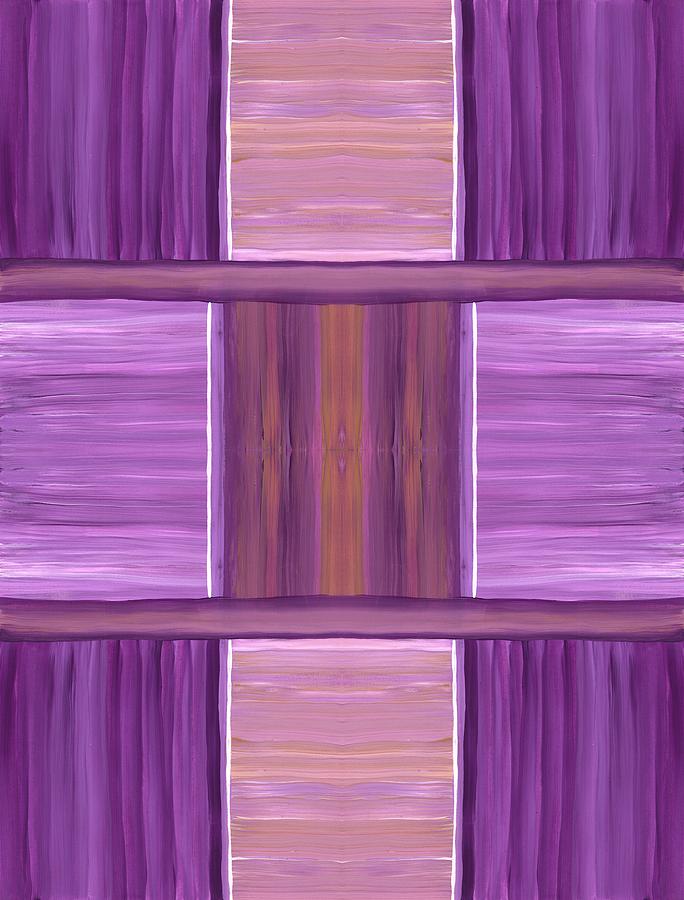 Purple Dreams Squares Painting by Barbara St Jean