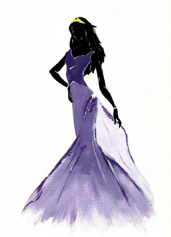 Purple Dress Painting by Britney Harris | Fine Art America