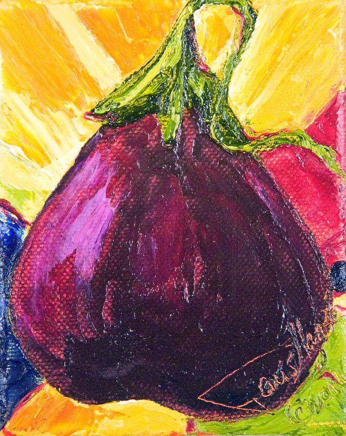 Purple Eggplant Painting by Paris Wyatt Llanso