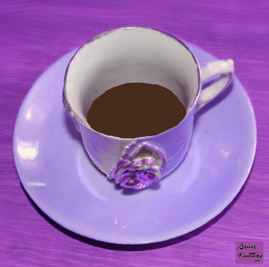 Purple Eloquent Coffee Cup Painting by Bruce Nutting