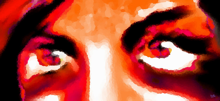 Purple eyes - Marcello Cicchini Painting by Marcello Cicchini