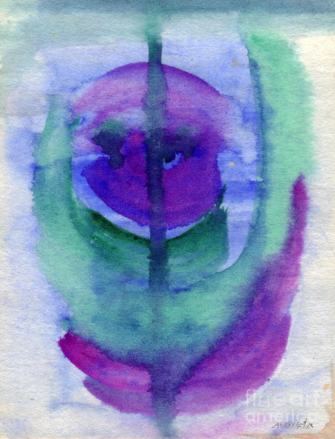 Purple face Painting by Mukta Gupta
