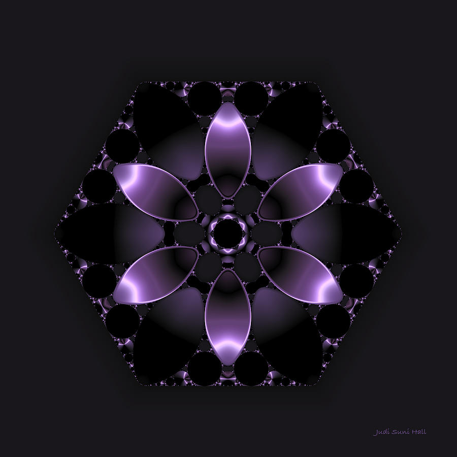 Purple Fantasy Flower Digital Art by Judi Suni Hall