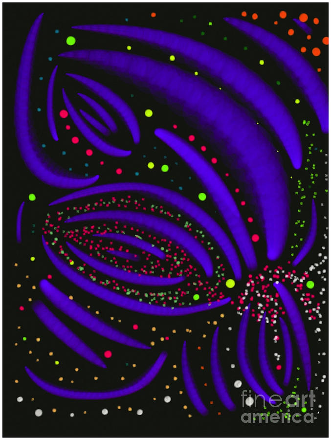 Purple Firework Explosion Digital Art by Barefoot Bodeez Art