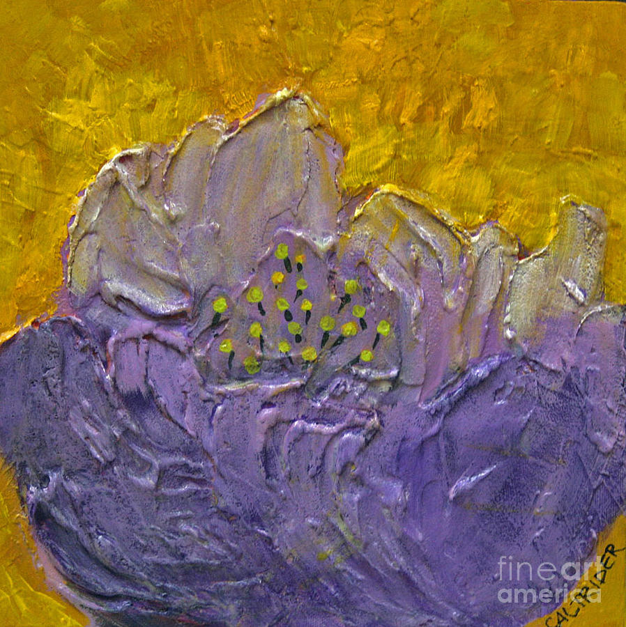 Purple Flower Painting by Alison Caltrider