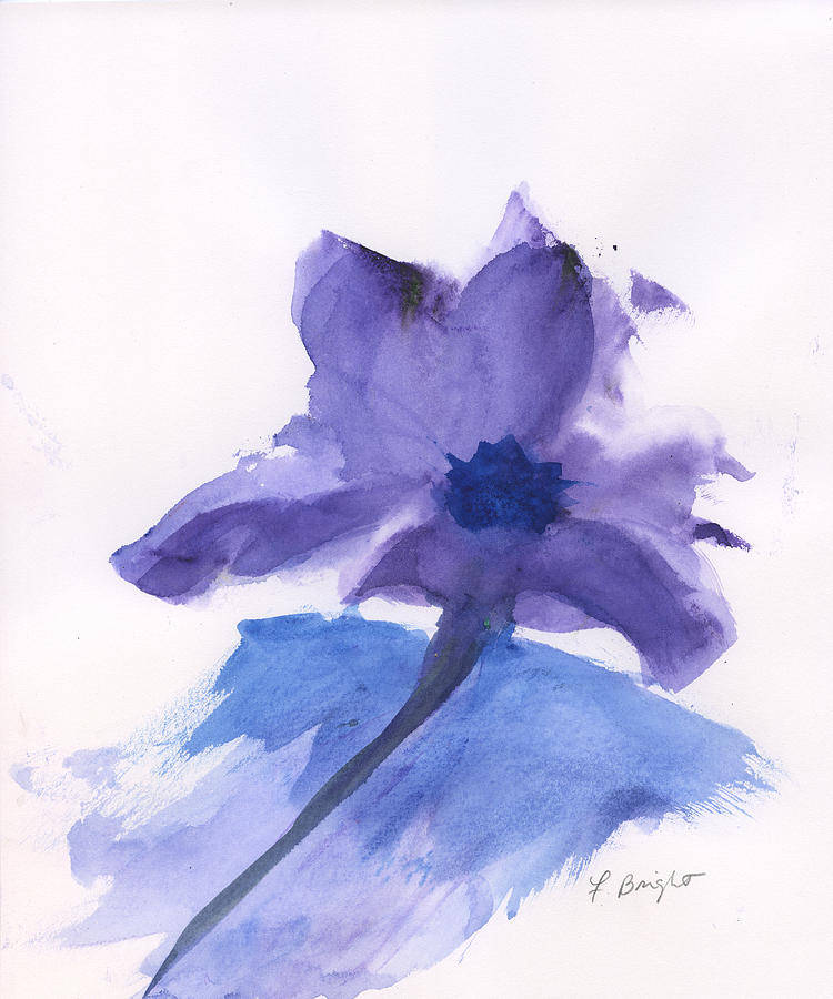 Purple Flower Painting by Frank Bright