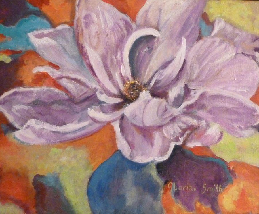 Purple Flower Painting by Gloria Smith