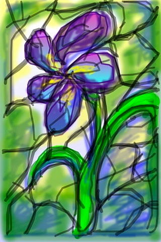 Purple Flower Digital Art by Rae Chichilnitsky