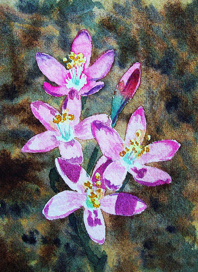 Purple Flowers Impressionism Painting by Irina Sztukowski