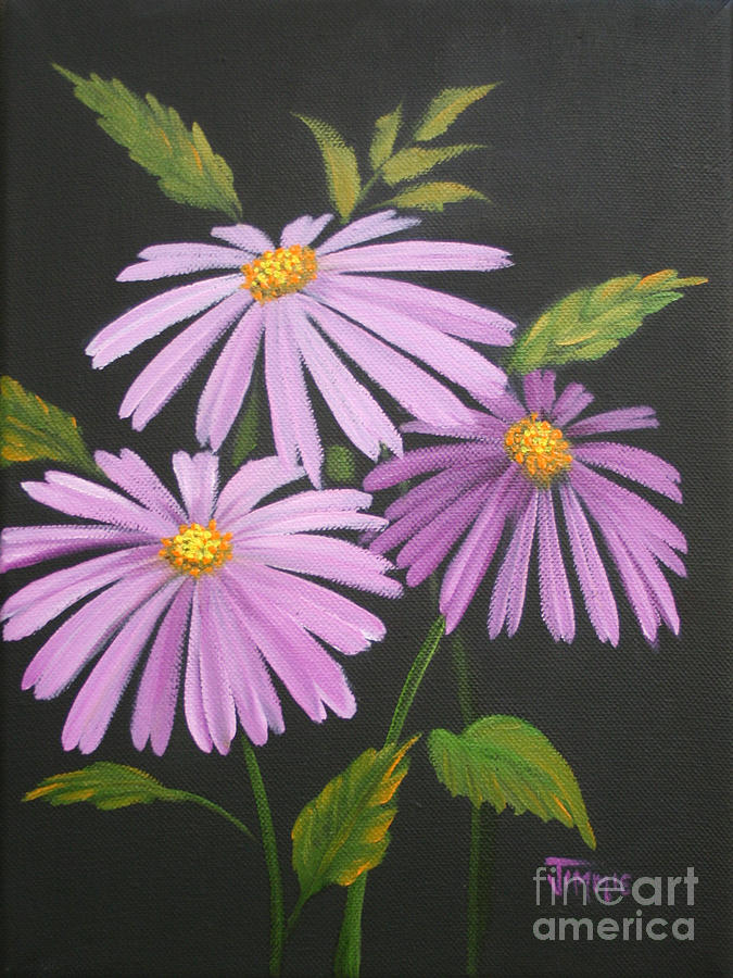 Purple Flowers Painting by Jimmie Bartlett