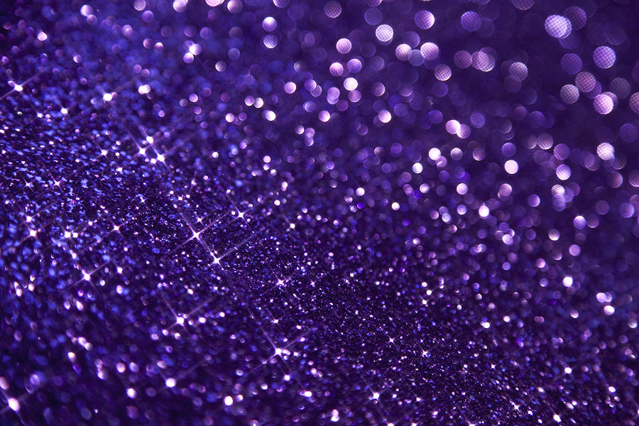 Purple glitter large Photograph by Aaron Cobbett
