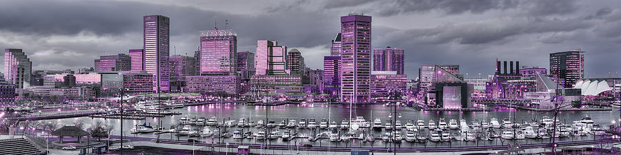 Purple Glow on Charm City Photograph by Dennis Dame