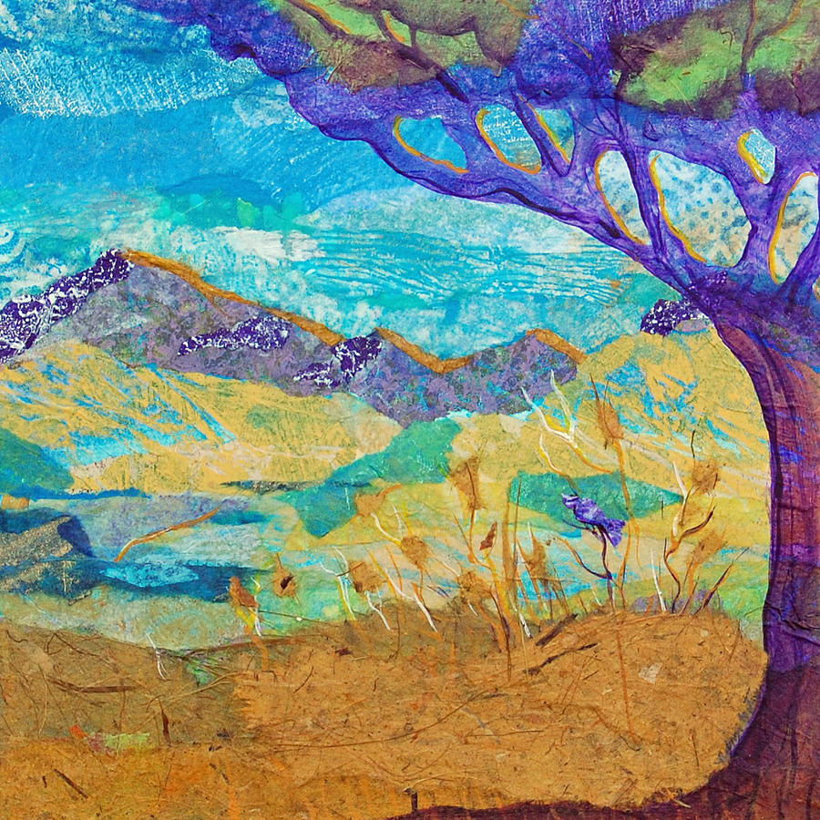 Purple Gold Tree Mixed Media by Robin Coats - Fine Art America