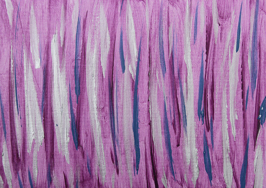 Purple Grass Painting by Laura Lane