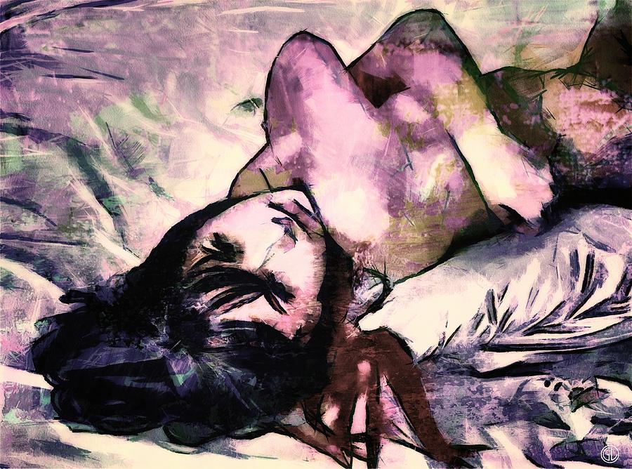Nude Digital Art - Purple by Gun Legler