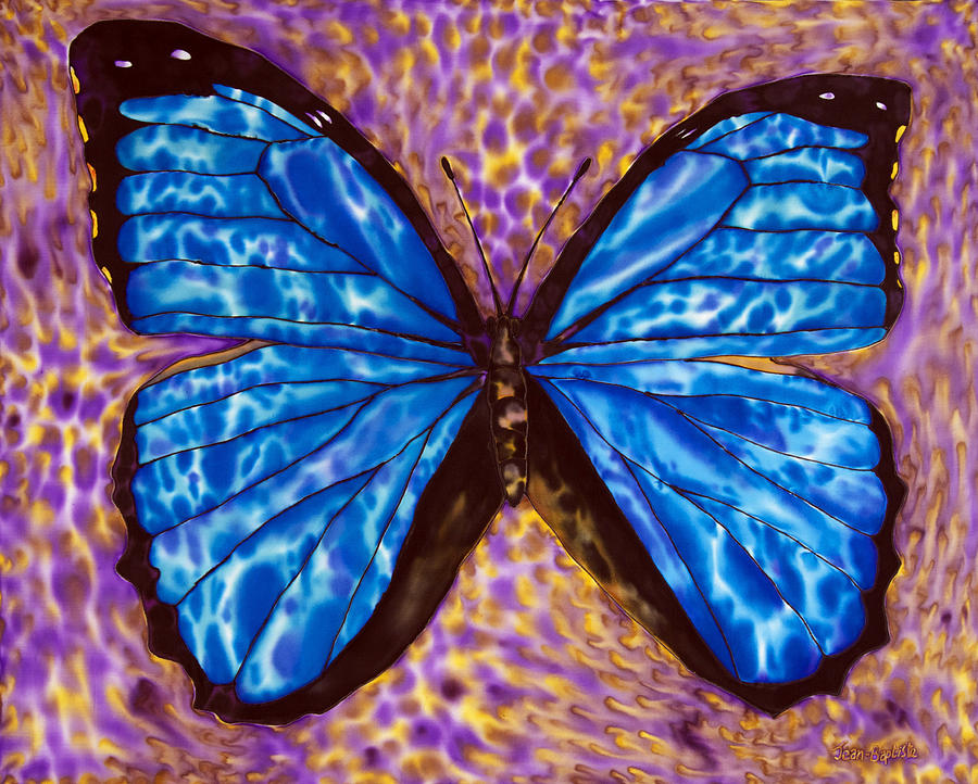Blue  Morpho Butterfly #1 Painting by Daniel Jean-Baptiste