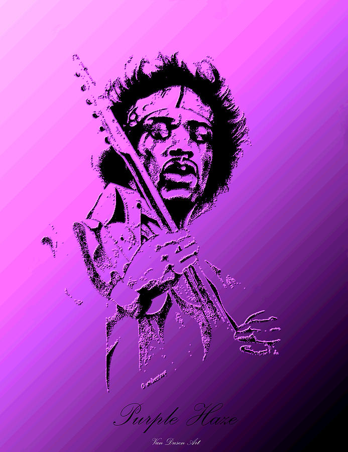 Jimi Hendrix Digital Art - Purple Haze by Gordon Van Dusen