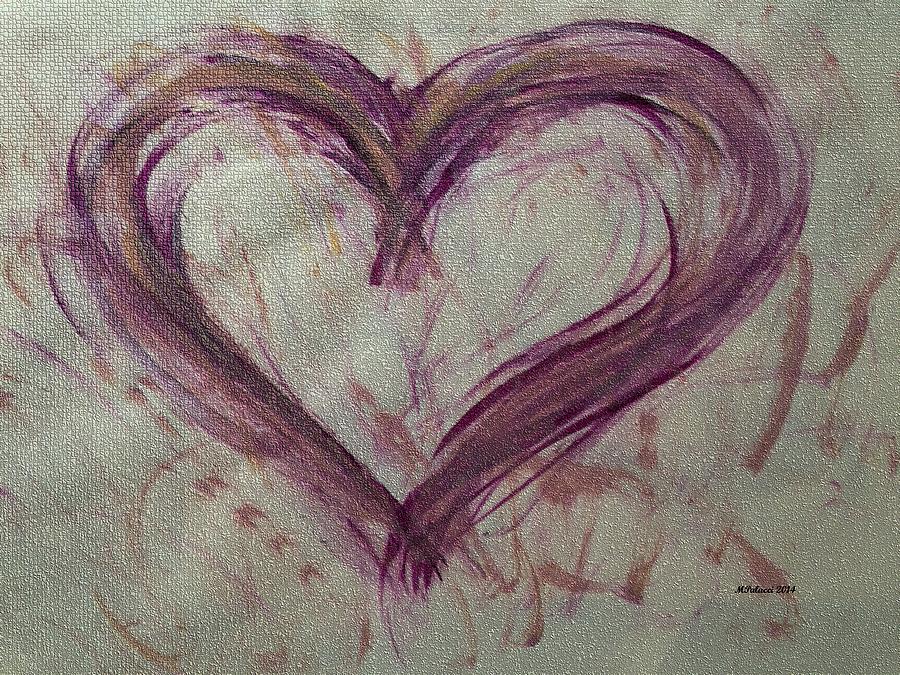 Purple Heart Painting by Marian Lonzetta