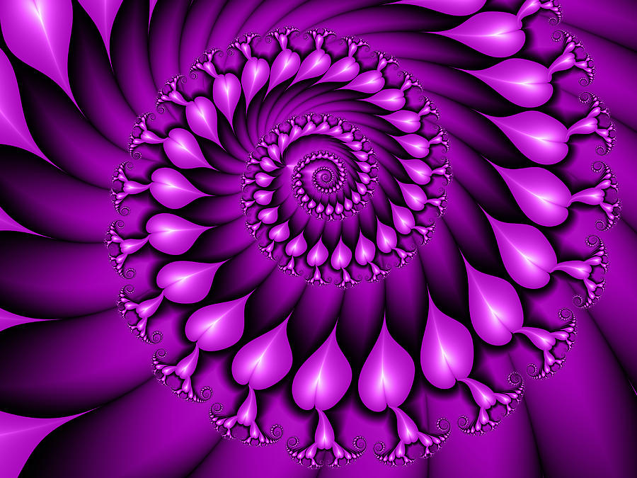 Purple Hearts Digital Art by Gabiw Art