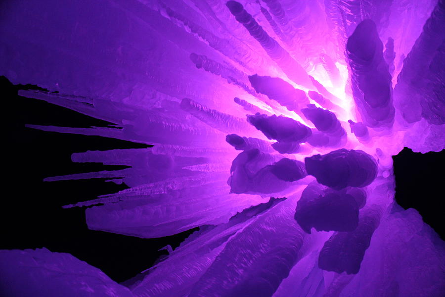 Winter Photograph - Purple Ice Castle by Becca Buecher
