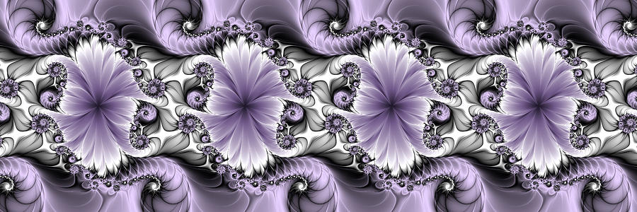 Abstract Digital Art - Purple Illusion 2 by Gabiw Art